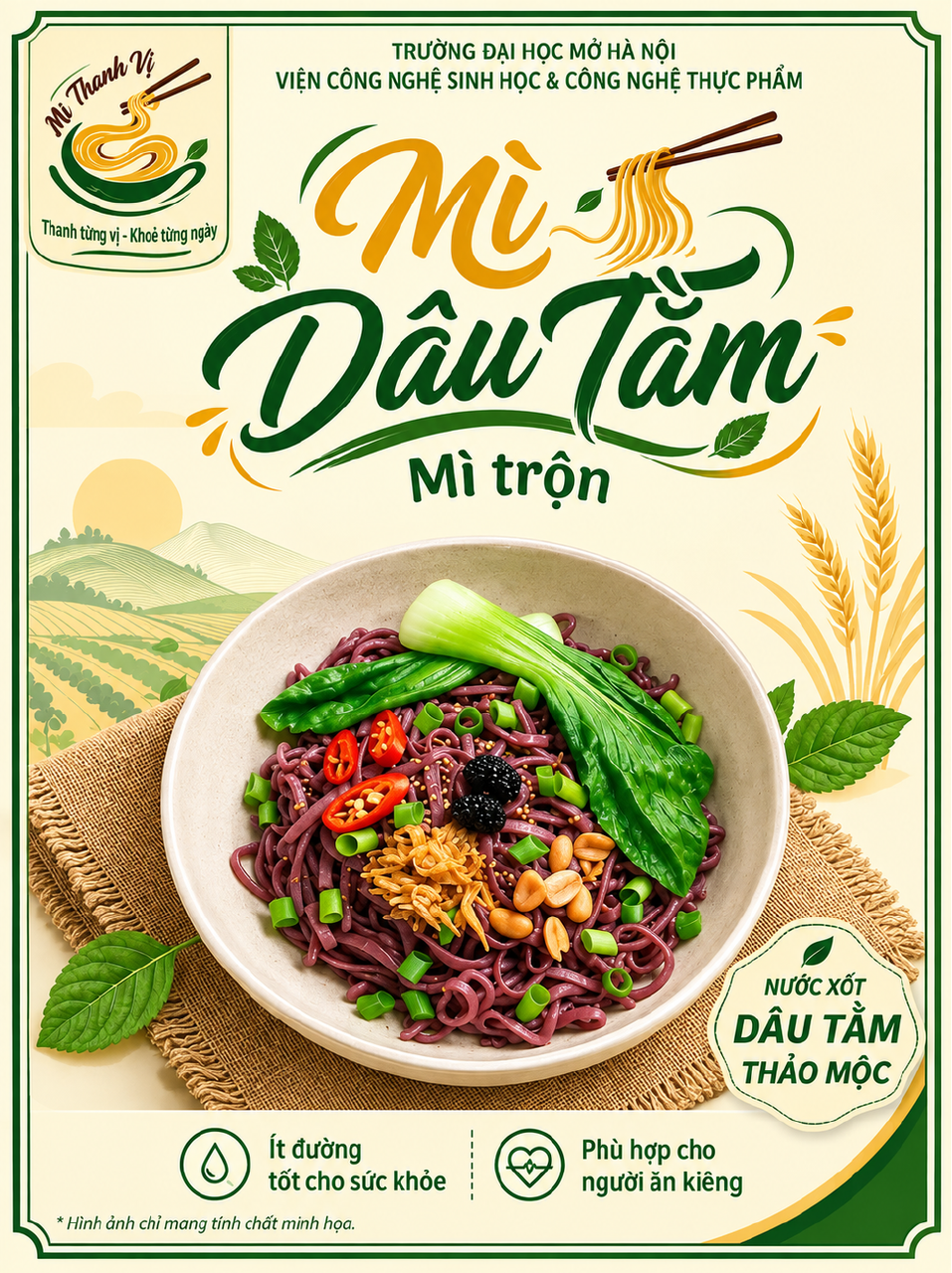 Mì Thanh Vị - Bao bì sản phẩm 80g